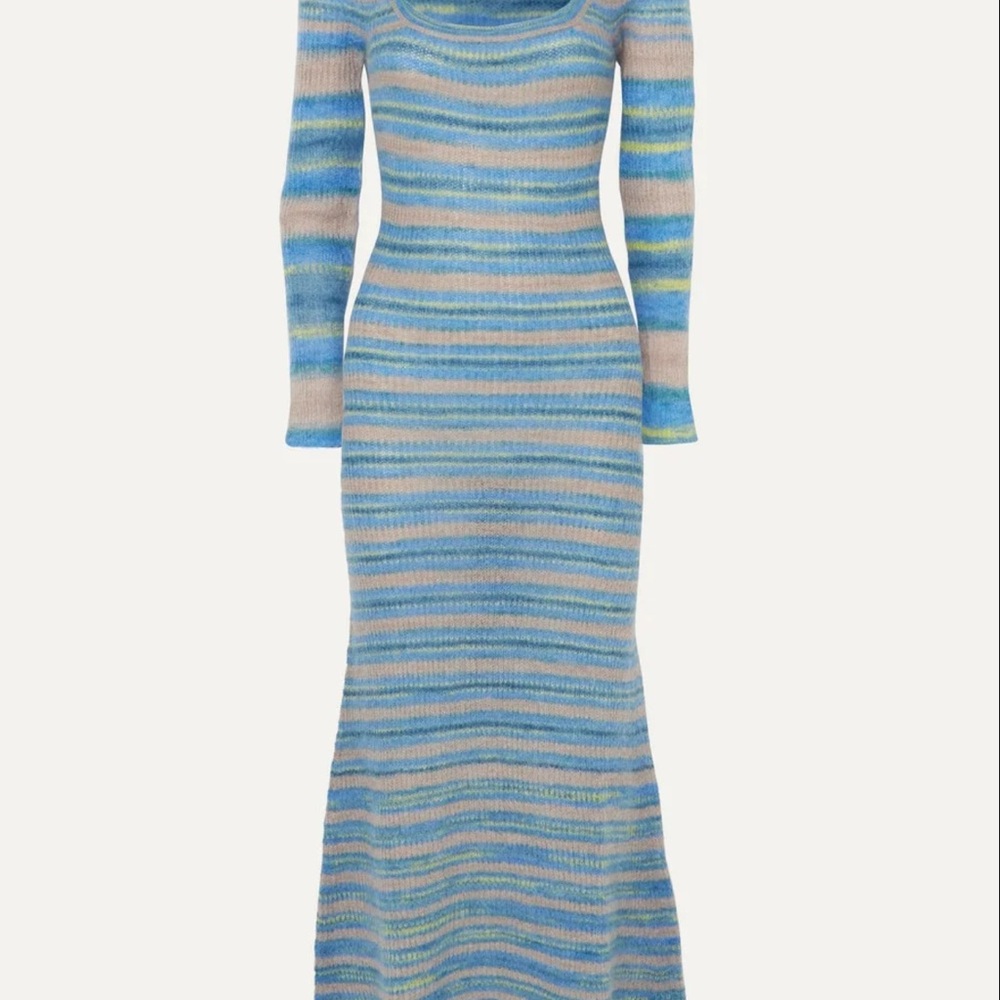 Jacquemus Multicolor Striped Long Sleeve knit Dress